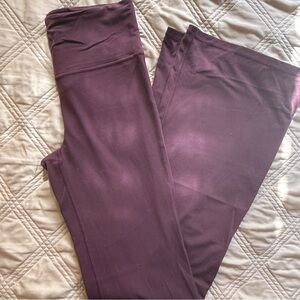 Athleta Maroon Flare Yoga Pants Medium Tall